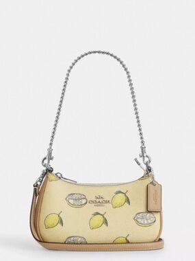 New🍋Coach Teri Mini Crossbody Bag With Lemon Print